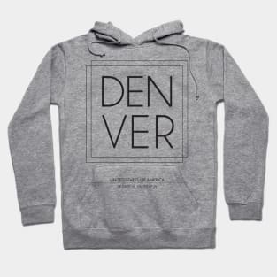 Denver City typography 2 Hoodie